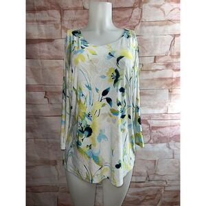 Womens Multicolor Blouse Top Sz XL  Floral